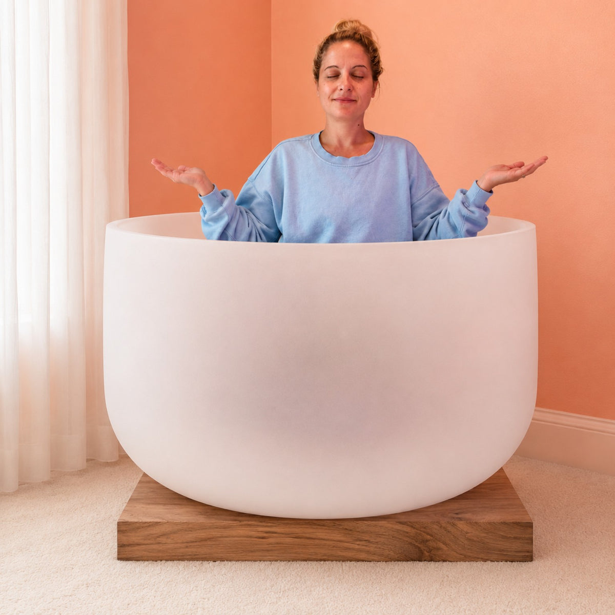 37-inch Meditation Crystal Singing Bowl