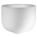 12" White-Frosted Crystal Singing Bowl, Note C4, Root Chakra