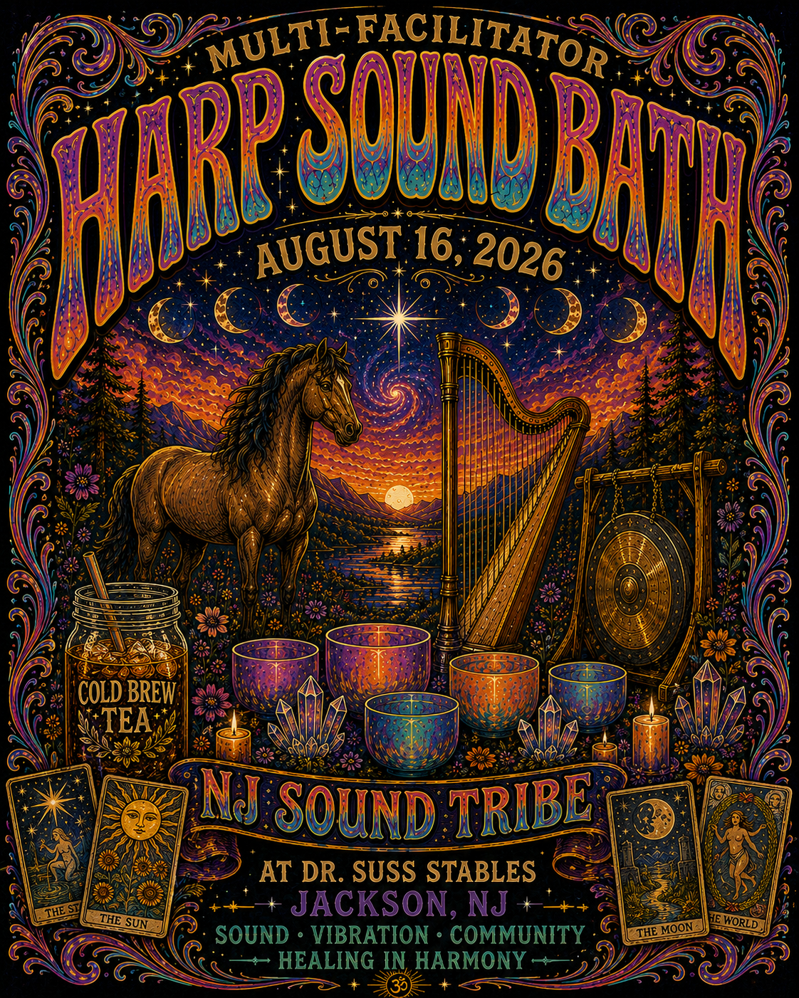 NJ Sound Tribe – Multi-Facilitator Harp Sound Bath Commemorative Tee