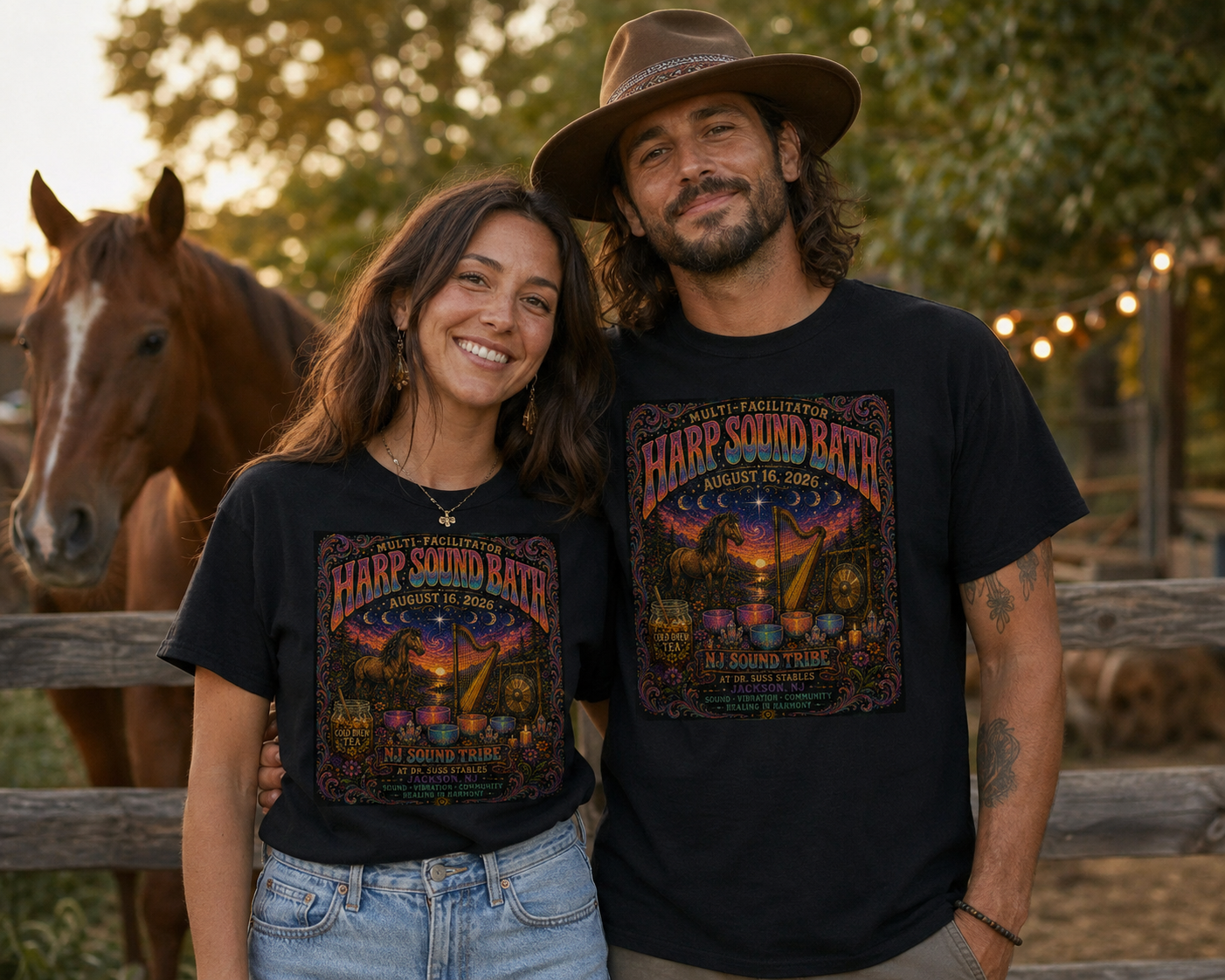 NJ Sound Tribe – Multi-Facilitator Harp Sound Bath Commemorative Tee