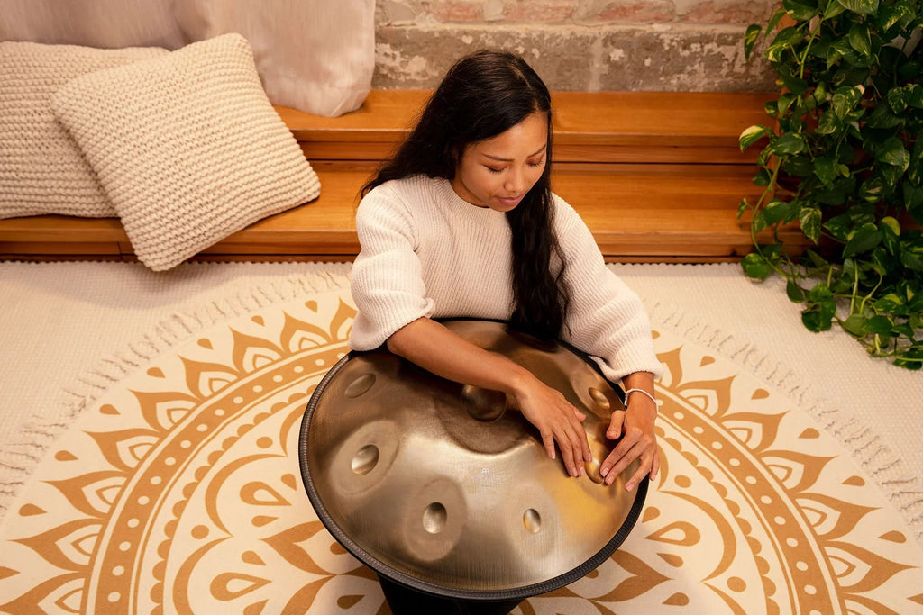 Sensory Handpan, C# Minor, 9 Notes, Vintage Gold