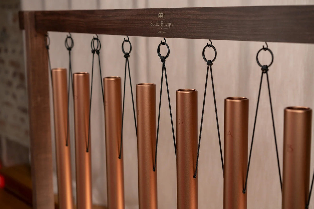 8-Piece Sound Bath Tube Chimes Set, 440 Hz, Bronze