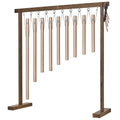 9-Piece Sound Bath Tube Chimes Solfeggio Set, Champagne Gold