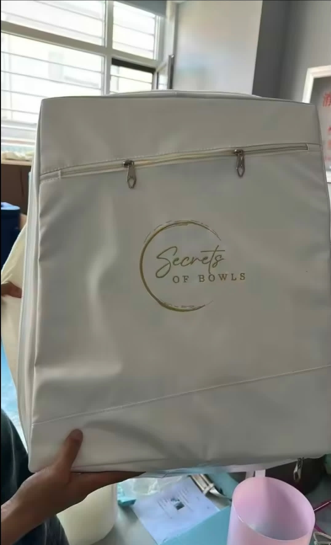 Signature Clear Quartz Crystal Singing Bowls with 1 Backpack Carry Bag