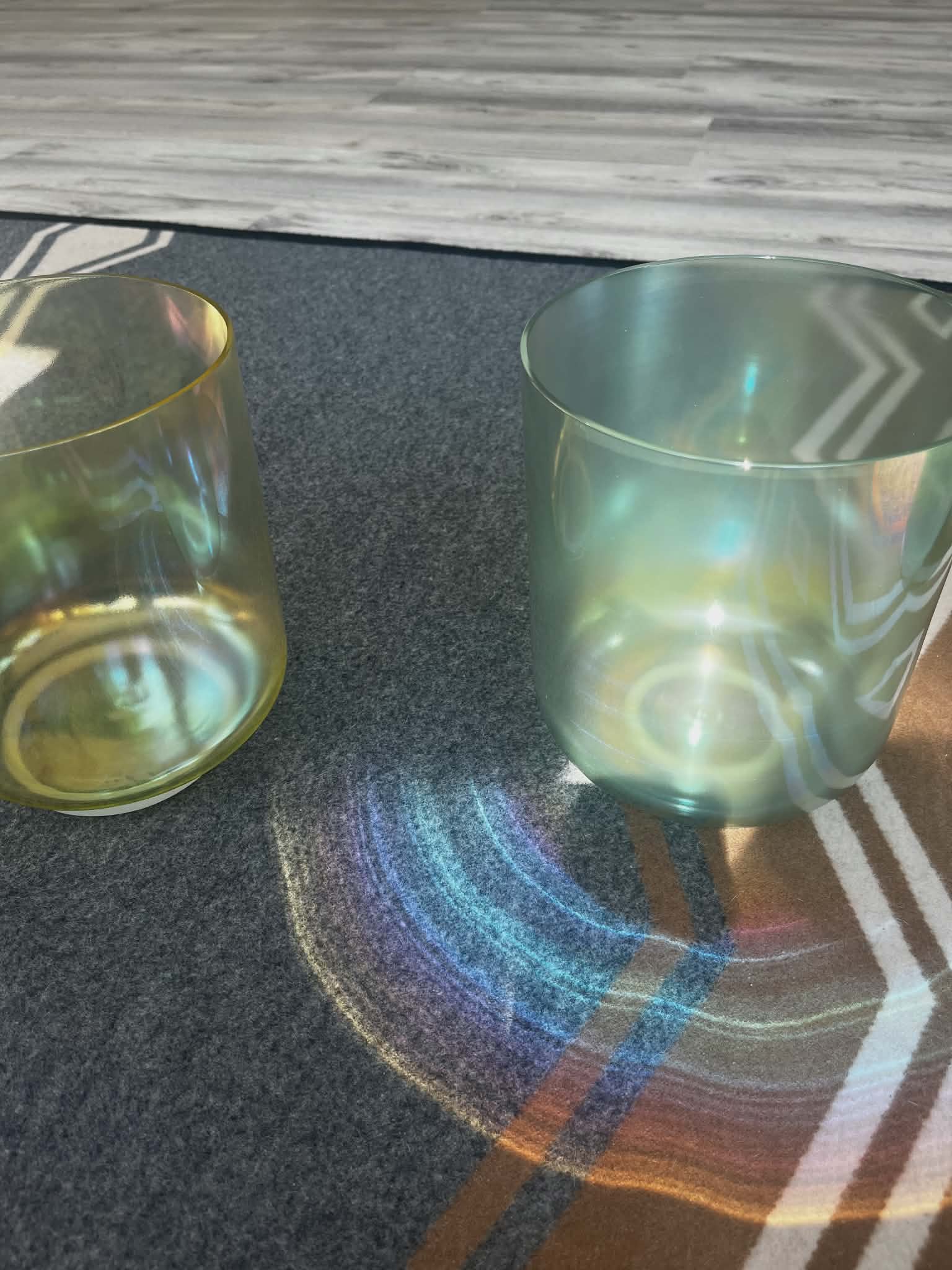 Signature Clear Quartz Crystal Singing Bowls with 1 Backpack Carry Bag