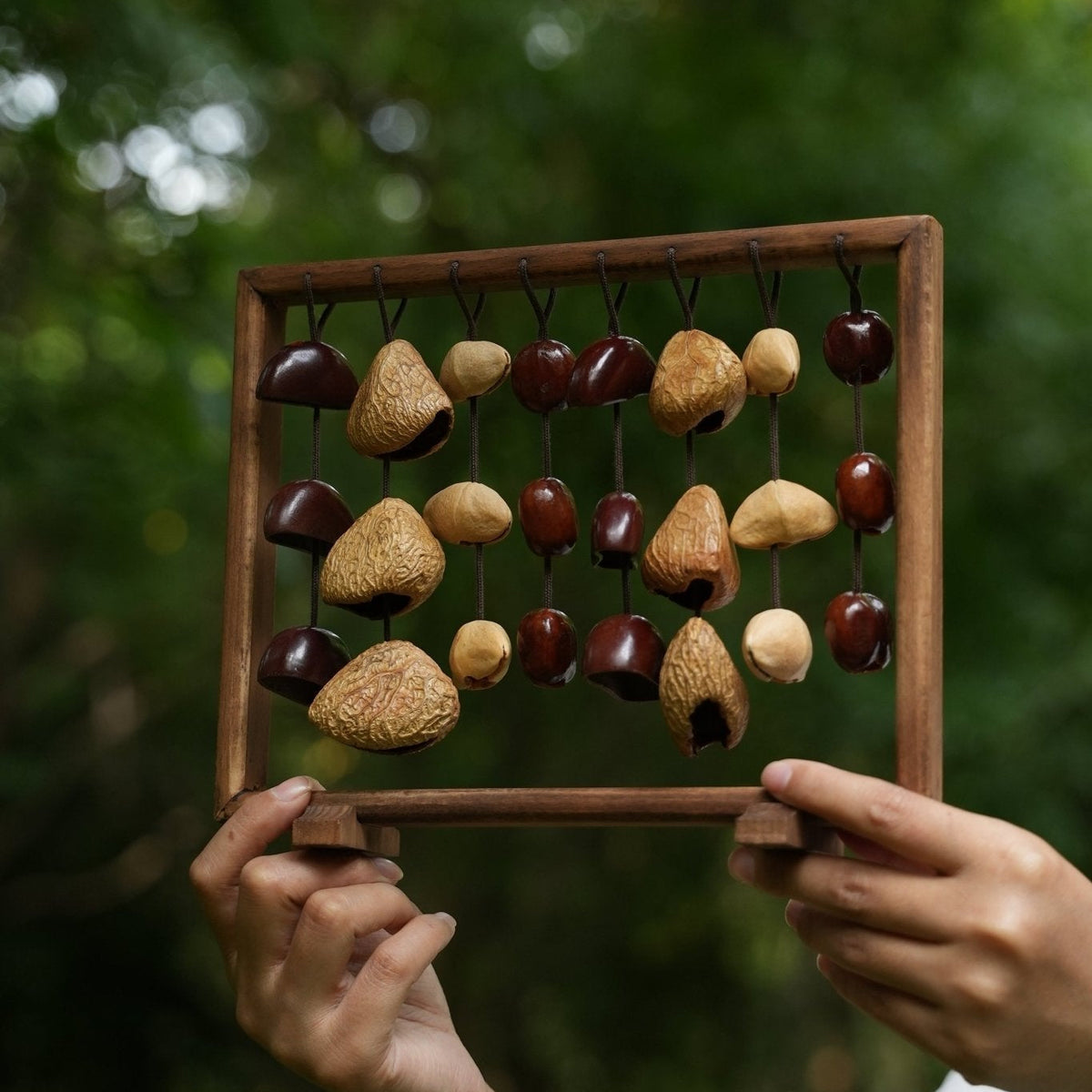 "Fruit Bell Harp" Vertical Seed Sound Sculpture