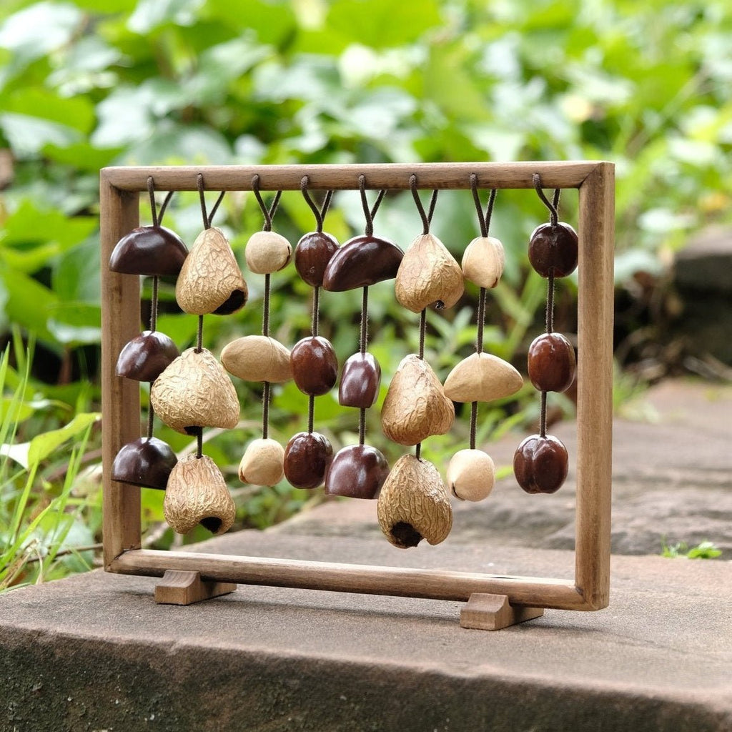 "Fruit Bell Harp" Vertical Seed Sound Sculpture