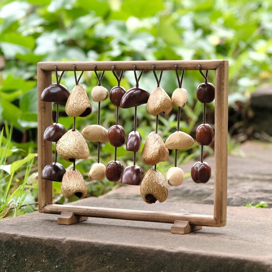 "Fruit Bell Harp" Vertical Seed Sound Sculpture
