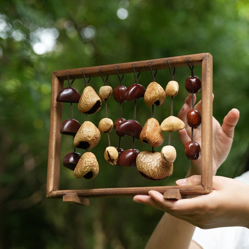 "Fruit Bell Harp" Vertical Seed Sound Sculpture